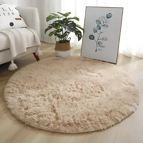PLUSH Teppich Polyester – Flauschiger Rundteppich mit 5 cm Florhöhe Marquille