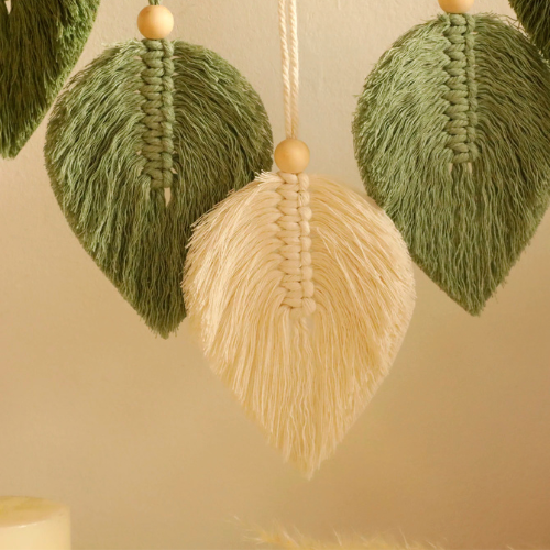 VERDE Hängeregal Boho – Handgefertigtes Regal aus Baumwollseil & Holz Marquille