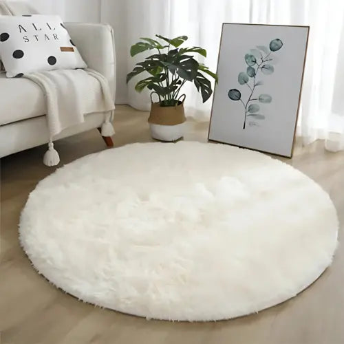 PLUSH Teppich Polyester – Flauschiger Rundteppich mit 5 cm Florhöhe Marquille