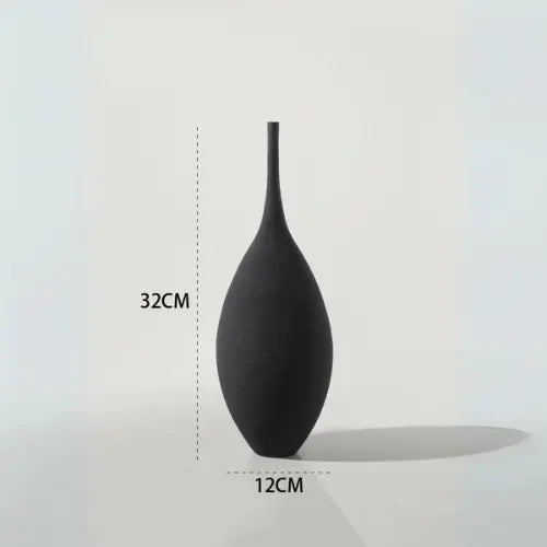 Keramikvase in Schwarz