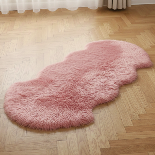 Faux-Fur Schafsfell Rosa