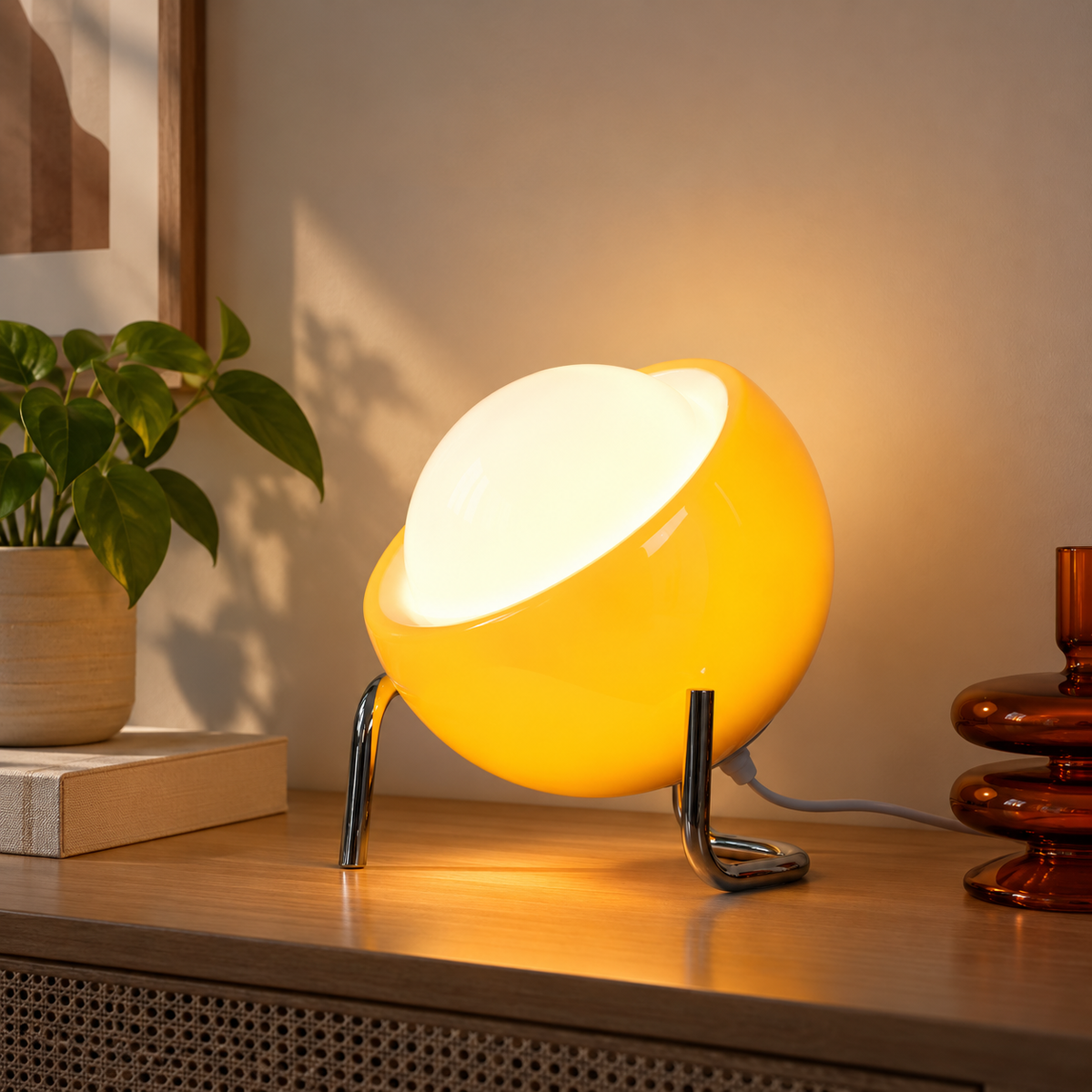 Tischlampe Orange Bauhaus 3