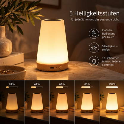 Touch-Lampe mit fuenf Helligkeitsstufen