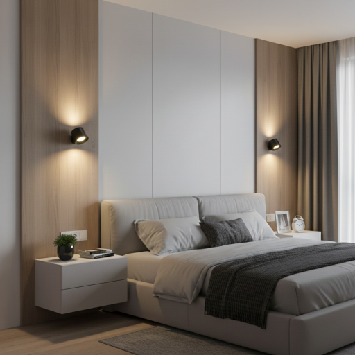 Wandleuchten in Schlafzimmer