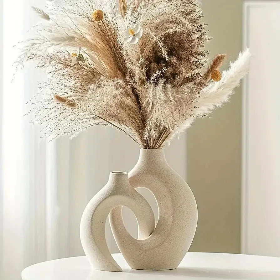 HOLLOVA Vase Keramik – Skulpturales 2er-Set im nordischen Design Marquille