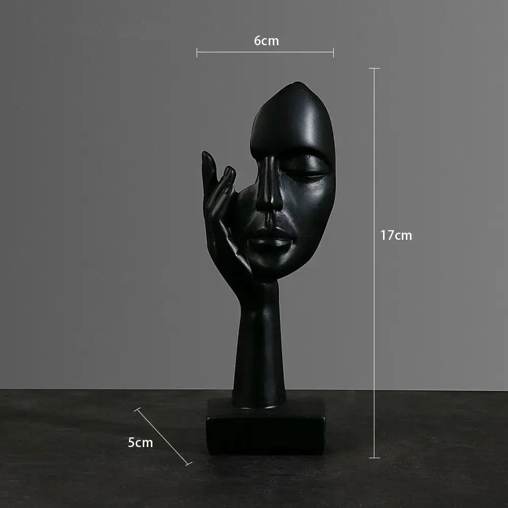 Figur als Gesicht in Schwarz