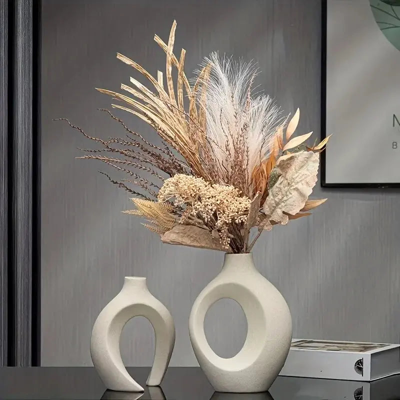 HOLLOVA Vase Keramik – Skulpturales 2er-Set im nordischen Design Marquille